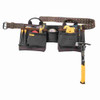DeWalt DWST550112 Leather Tool Apron showing with tools loaded in pouch (Tools sold separately)