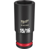 Milwaukee 49-66-6229 SHOCKWAVE Impact Duty 15/16 inch 1/2 inch Drive SAE 6pt Deep Socket Milwaukee 49-66-6229 SHOCKWAVE Impact Duty 15/16 inch 1/2 inch Drive SAE 6pt Deep Socket