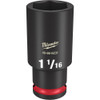Milwaukee 49-66-6231 SHOCKWAVE Impact Duty 1-1/16 inch 1/2 inch Drive SAE 6pt Deep Socket Milwaukee 49-66-6231 SHOCKWAVE Impact Duty 1-1/16 inch 1/2 inch Drive SAE 6pt Deep Socket