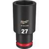 Milwaukee 49-66-6288 SHOCKWAVE Impact Duty 27mm 1/2 Inch Drive Metric 6pt Deep Socket Milwaukee 49-66-6288 SHOCKWAVE Impact Duty 27mm 1/2 Inch Drive Metric 6pt Deep Socket