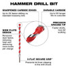 Milwaukee 48-20-9041 SHOCKWAVE 5/8 inch x 10 inch x 12 inch Carbide Hammer Drill Bit Milwaukee 48-20-9041 SHOCKWAVE 5/8 inch x 10 inch x 12 inch Carbide Hammer Drill Bit