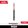 Milwaukee 48-32-4574 SHOCKWAVE Impact Duty 3-1/2 inch x #2 Square Power Bits - 5pk