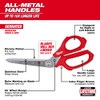 Milwaukee 48-22-4047 Jobsite Offset Scissors showing features of the scissors Milwaukee 48-22-4047 Jobsite Offset Scissors showing features of the scissors