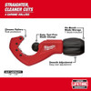 Milwaukee 48-22-4259 1 inch Constant Swing Copper Tubing Cutter showing features of the pipe cutter Milwaukee 48-22-4259 1 inch Constant Swing Copper Tubing Cutter showing features of the pipe cutter