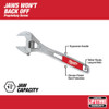 Milwaukee 48-22-7412 12 inch Adjustable Wrench showing with features of the wrench Milwaukee 48-22-7412 12 inch Adjustable Wrench showing with features of the wrench
