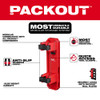Milwaukee 48-22-8348 PACKOUT Long Handle Tool Holder showing features of the long handle tool holder Milwaukee 48-22-8348 PACKOUT Long Handle Tool Holder showing features of the long handle tool holder
