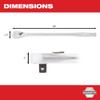 Milwaukee 48-22-9050 1/2-inch Drive 18-inch Extended Ratchet showing measurements of ratchet Milwaukee 48-22-9050 1/2-inch Drive 18-inch Extended Ratchet showing measurements of ratchet