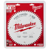 Milwaukee 48-40-1028 10-inch x 60T Fine Finish Wood Cutting Circular Saw Blade showing saw blade in packaging