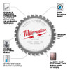 Milwaukee 48-40-4205 5-3/8-inch x 30T Ferrous Metal  and Stainless Cutting Circular Saw Blade showing features of the saw blade Milwaukee 48-40-4205 5-3/8-inch x 30T Ferrous Metal  and Stainless Cutting Circular Saw Blade showing features of the saw blade