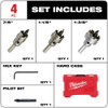 Milwaukee 49-22-8610 4pc Carbide Hole Cutter Kit