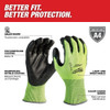 Milwaukee 48-73-8942 Cut Level 4 High Visibility Polyurethane Dipped Gloves - Large