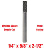 Truwerx 53501 1/4-inch x 5/8-inch x 2-1/2-inch Cylinder Square Double-Cut Metal Cutting Carbide Rotary Burr Truwerx 53501 1/4-inch x 5/8-inch x 2-1/2-inch Cylinder Square Double-Cut Metal Cutting Carbide Rotary Burr