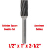 Truwerx 53553 1/2-inch x 1-inch x 2-1/2-inch Cylinder Square Double-Cut Aluminum Cutting Carbide Rotary Burr Truwerx 53553 1/2-inch x 1-inch x 2-1/2-inch Cylinder Square Double-Cut Aluminum Cutting Carbide Rotary Burr