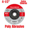 Truwerx 54376 4-1/2 Inch Poly Abrasive Disc