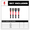 Milwaukee 49-66-4566 4pc 2-9/16 inch SHOCKWAVE Impact Duty Magnetic Nut Driver Set