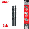 Truwerx 53104 7/64 inch Black Oxide HSS Drill Bit - 2pk