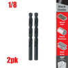 Truwerx 53105 1/8 inch Black Oxide HSS Drill Bit - 2pk