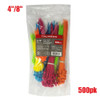 Truwerx 80200 4 Inch / 8 Inch Multi-Color Cable Ties - 500pk