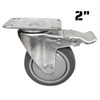 Truwerx 86103 2 Inch TPR Swivel Caster Wheel with Brake