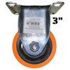 Truwerx 86151 3 Inch PVC Double Ball Bearing Fixed Caster Wheel