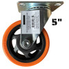 Truwerx 86158 5 Inch PVC Double Ball Bearing Swivel Caster Wheel