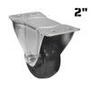 Truwerx 86221 2 Inch Heavy Duty Rubber Fixed Caster Wheel