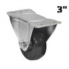 Truwerx 86227 3 Inch Heavy Duty Rubber Fixed Caster Wheel