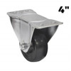 Truwerx 86231 4 Inch Heavy Duty Rubber Fixed Caster Wheel