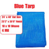 Truwerx 10836 24 ft x 40 ft 4mil 105GSM Heavy-Duty Tarp - Blue