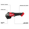 Milwaukee 3670-20 M18 FUEL Cordless Brushless  4-1/2 Inch / 6 Inch Braking Angle Grinder with Paddle Switch (Tool Only)