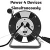 Truwerx 80196 60 ft. 12/3 Gauge 4 Outlet Hand Wind Cord Reel
