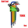 Truwerx 50048 9pc TORX Hex Key Set - Ball End