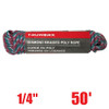 Truwerx 11046 1/4 inch x 50 ft. PP Diamond Braid Utility Rope - 32 Strand