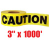 Truwerx 60452 3 inch x 1000 foot Caution Barricade Tape - Yellow
