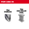 Milwaukee 48-22-4569 18GA Bulldog Aviation Snips showing maximum cutting capacities Milwaukee 48-22-4569 18GA Bulldog Aviation Snips showing maximum cutting capacities