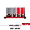 Milwaukee 49-66-7831 SHOCKWAVE Impact Duty 5pc 1/2 Inch Drive SAE & Metric Lug Nut Wheel Socket Set Milwaukee 49-66-7831 SHOCKWAVE Impact Duty 5pc 1/2 Inch Drive SAE & Metric Lug Nut Wheel Socket Set