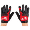 Milwaukee 48-73-8533 Gloves Wrecking Work - XL showing the gloves being worn