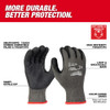 Milwaukee 48-73-8651 Cut Level 5 Nitrile Dipped Gloves – M showing features of the gloves