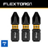 DeWalt DWAF1PH2IR3 FLEXTORQ 1 inch x #2 Phillips Impact Driver Bits - 3pk