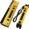 SHOPRO P010712 4' 6-Outlet Power Bar with 15A Breaker and Surge Protector