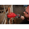 Milwaukee 2479-20 12V Brushless 1-1/4in - 2in Copper Tubing Cutter (Tool Only) showing in use cutting copper pipe while in the wall