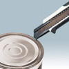 Tajima Premium DFC561N Cutter Series 560 Utility Knife with Dial Lock showing in use prying open a paint can with the pry tip