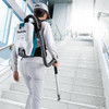 Makita VC008GZ01 40V XGT Brushless 2 L Backpack Vacuum Cleaner (Tool Only) showing in use vacuuming a stair case (Battery are sold separately) Makita VC008GZ01 40V XGT Brushless 2 L Backpack Vacuum Cleaner (Tool Only) showing in use vacuuming a stair case (Battery are sold separately)