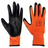 Summit ST70011 6 Pairs of Orange/Black Nitrile Coated Gloves - LG/XL