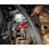 Milwaukee 3010-22 M18 FUEL Cordless 2-Tool 1/2 inch High-Torque Impact Wrench with Friction Ring & 3/8 inch Mid-Torque Impact Wrench with Friction Ring Automotive Combo Kit showing in use fastening bolt while working on a vehicle