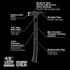 Stiletto STTIB15MC-CBL 15oz Titanium Milled Face Framing Hammer - Black showing features of the hammer (handle sold separately) Stiletto STTIB15MC-CBL 15oz Titanium Milled Face Framing Hammer - Black showing features of the hammer (handle sold separately)