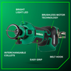 Metabo HPT M18DYAQ4M 18V MultiVolt Cordless Brushless Drywall Cut Out (Tool Only) showing features of the drywall cut-out tool Metabo HPT M18DYAQ4M 18V MultiVolt Cordless Brushless Drywall Cut Out (Tool Only) showing features of the drywall cut-out tool