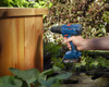 Bosch GXL18V-26B22 - GSR18V-190 18V Compact 1/2 inch Drill/Driver working on a fence