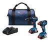 Bosch GXL18V-233B25 18V Brushless 2-Tool Combo Kit with 1/2 inch Hammer Drill/Driver and Freak 2-In-1 Bit/Socket Impact Driver