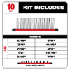 Milwaukee 48-22-9405 10pc SAE 3/8inch Drive Deep Well Socket Set Milwaukee 48-22-9405 10pc SAE 3/8inch Drive Deep Well Socket Set